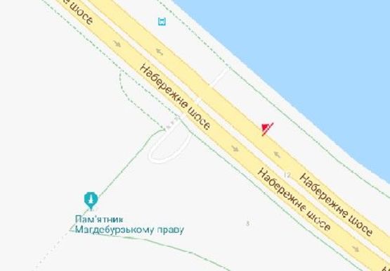 Схема рекламной плоскости по адресу Набережное шоссе