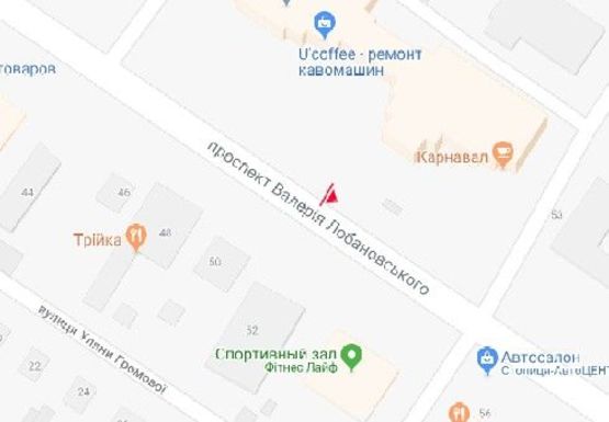 Схема рекламной плоскости по адресу В. Лобановского пр., 51