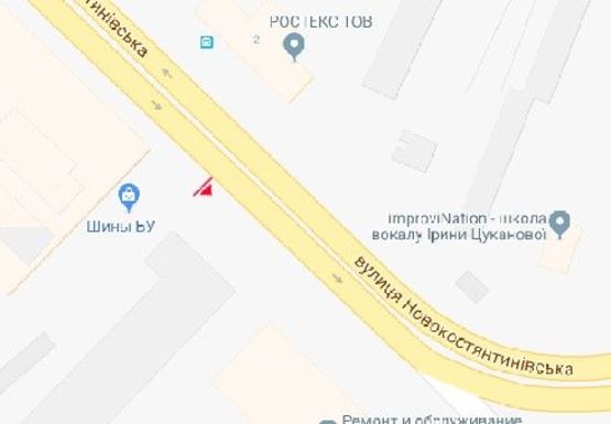 Схема рекламної площини за адресою Новоконстантиновская ул., 2а