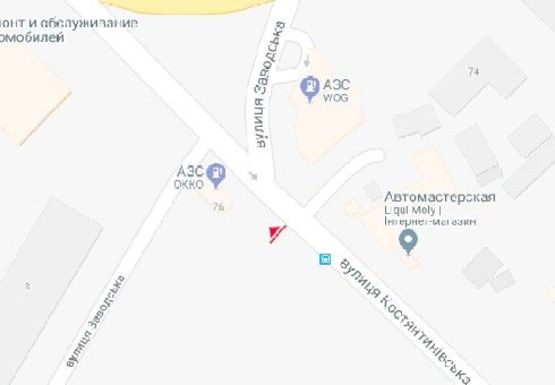 Схема рекламної площини за адресою Константиновская ул., 75