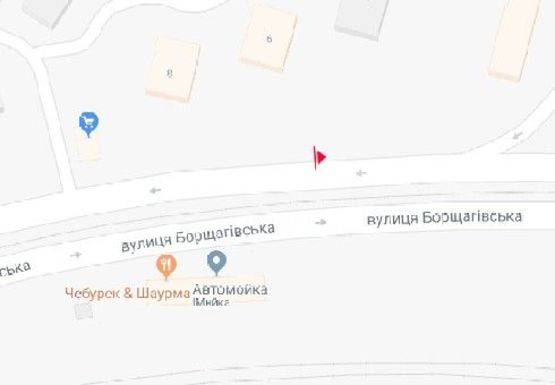 Схема рекламной плоскости по адресу Борщаговская ул., 4