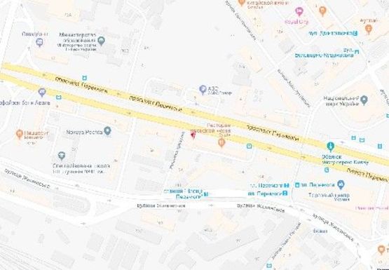 Схема рекламної площини за адресою Победы пр., 3