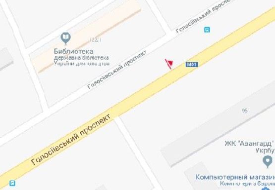 Схема рекламной плоскости по адресу Голосеевский  пр., 122/1