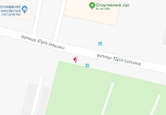 Схема рекламной плоскости по адресу Юрия Ильенка ул., 48 (Мельникова ул.) (напротив)