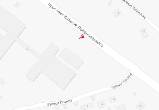 Схема рекламной плоскости по адресу Лобановского В. пр., 108 (Краснозвездный пр.)