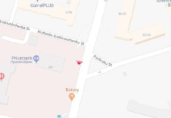 Схема рекламной плоскости по адресу Вячеслава Черновола ул., 28/1