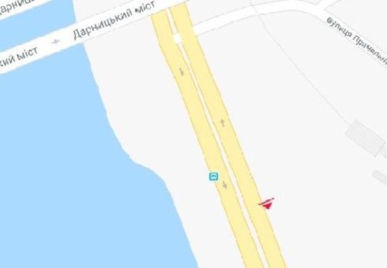 Схема рекламної площини за адресою Днепровская набережная