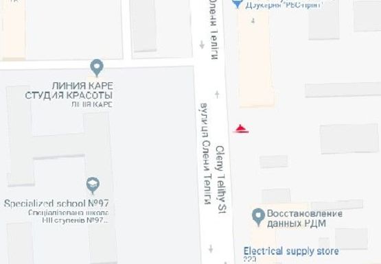 Схема рекламной плоскости по адресу Телиги ул., 4