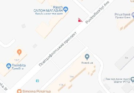 Схема рекламной плоскости по адресу Воздухофлотский пр., 16