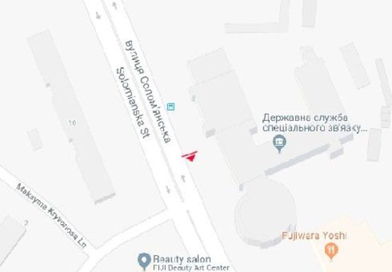 Схема рекламної площини за адресою Соломенская ул., 10 (напротив)