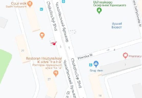 Схема рекламной плоскости по адресу Чоколовский, б-р., 29