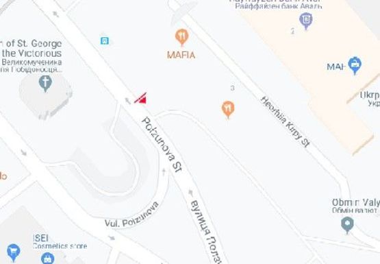 Схема рекламной плоскости по адресу Ползунова ул.