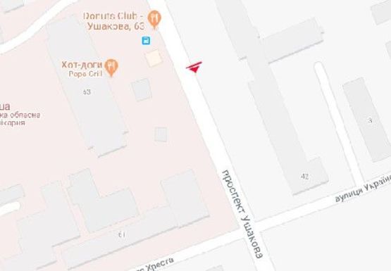 Схема рекламной плоскости по адресу Ушакова пр., 42