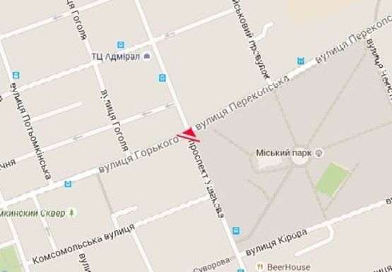 Схема рекламной плоскости по адресу Ушакова пр. - Театральная ул.