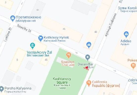 Схема рекламной плоскости по адресу Соборная ул.