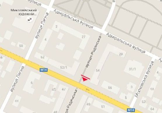 Схема рекламной плоскости по адресу Соборная ул. - Никольская ул.