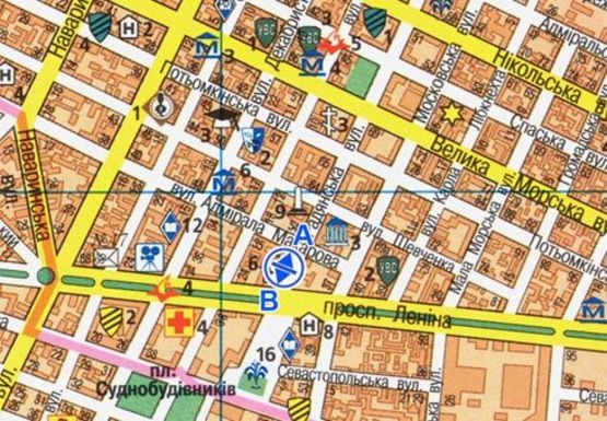 Схема рекламной плоскости по адресу Соборная ул.