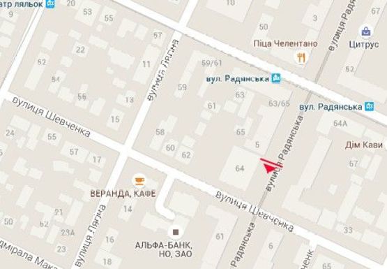 Схема рекламной плоскости по адресу Соборная ул.