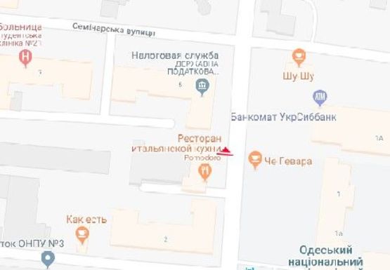 Схема рекламної площини за адресою Шевченко пр., 2-А , напротив Политехнический институт