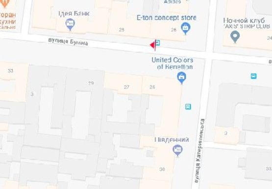 Схема рекламної площини за адресою Бунина ул., 28