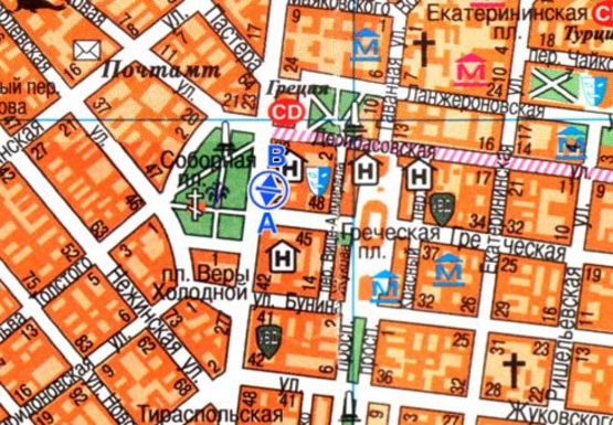 Схема рекламної площини за адресою Преображенская ул., 36