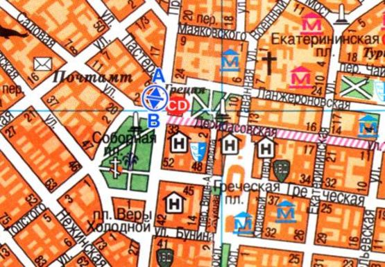 Схема рекламної площини за адресою Преображенская ул., 21