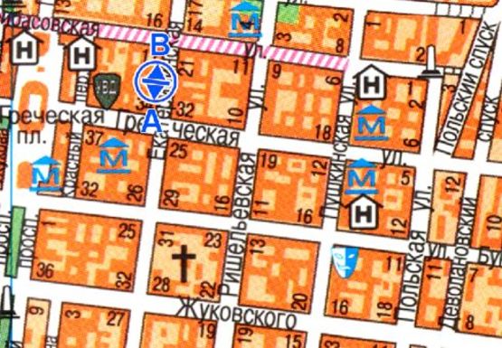 Схема рекламної площини за адресою Екатерининская ул., 20