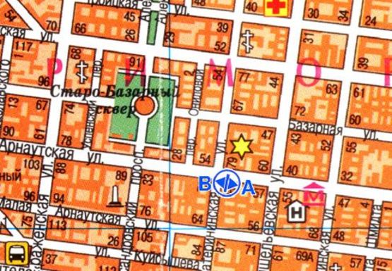 Схема рекламної площини за адресою Б. Арнаутская ул., 65 - Екатерининская ул.