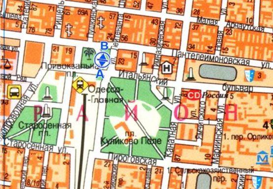 Схема рекламної площини за адресою Привокзальная пл., 1-А, аллея