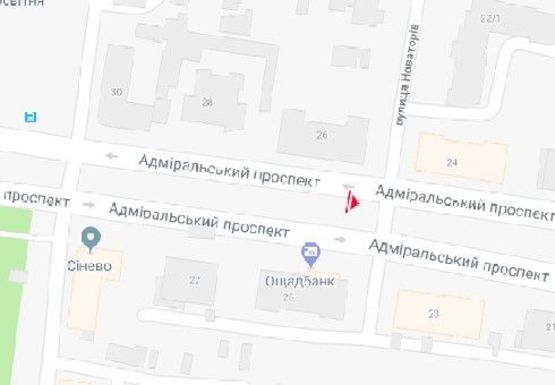 Схема рекламної площини за адресою Адмиральский пр., 26 (схема№17)