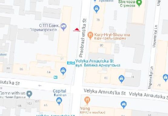 Схема рекламної площини за адресою Преображенская ул., 67