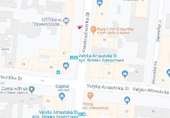 Схема рекламної площини за адресою Преображенская ул., 67