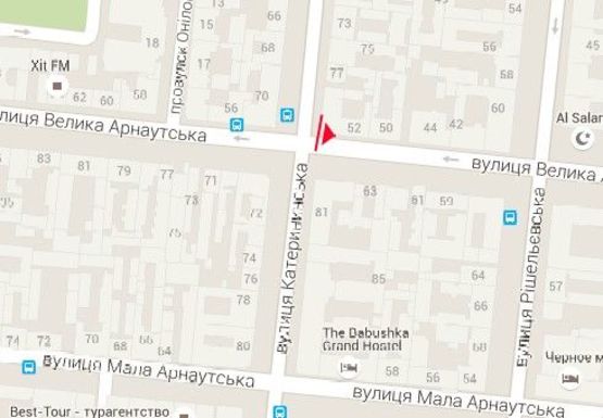 Схема рекламної площини за адресою Б. Арнаутская ул., 52 - Екатерининская ул.