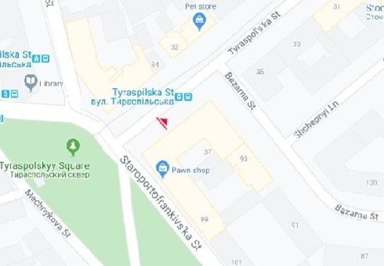 Схема рекламной плоскости по адресу Тираспольская ул., 37