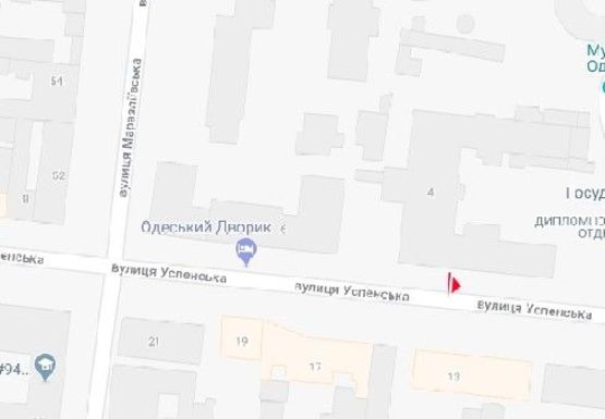 Схема рекламної площини за адресою Успенская ул., 4