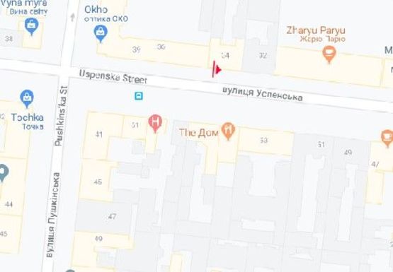 Схема рекламной плоскости по адресу Успенская ул., 34