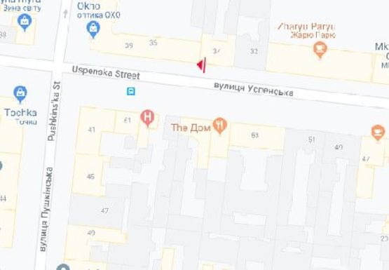 Схема рекламної площини за адресою Успенская ул., 34