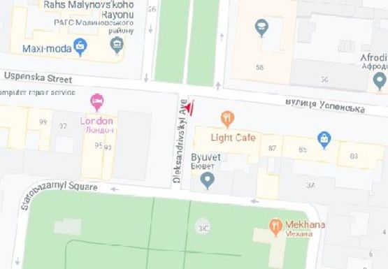 Схема рекламной плоскости по адресу Успенская ул., 89 - Александровский пр.