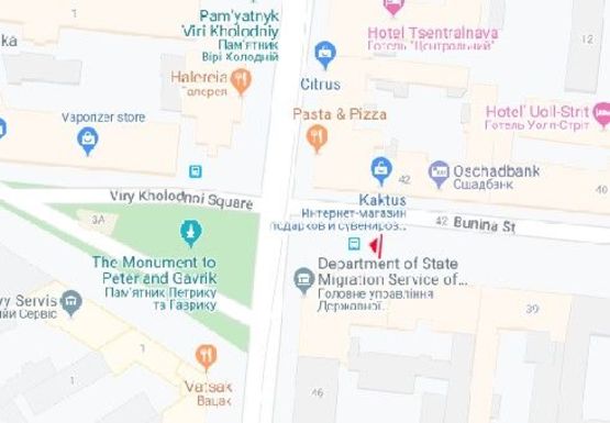 Схема рекламної площини за адресою Жуковского ул., 45