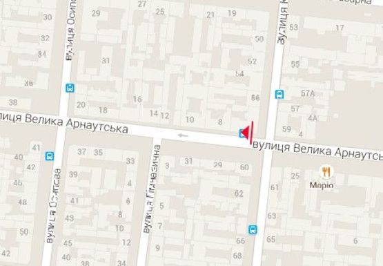 Схема рекламної площини за адресою Б. Арнаутская ул.,6  - Канатная ул.