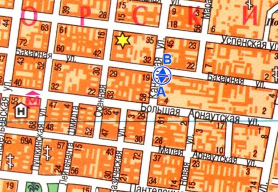 Схема рекламної площини за адресою Канатная ул., 53 - Базарная ул.