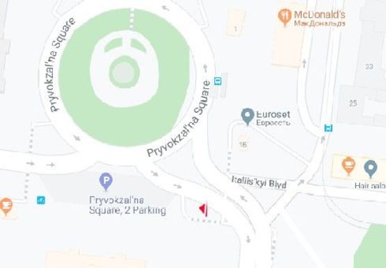 Схема рекламної площини за адресою Среднефонтанская ул. - Привокзальная пл.