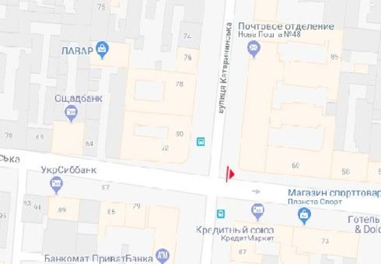 Схема рекламної площини за адресою М. Арнаутская ул., 60 - Екатерининская ул.