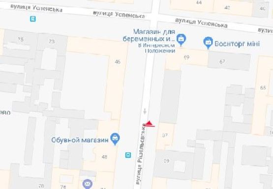 Схема рекламної площини за адресою Ришельевская ул., 37