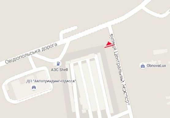 Схема рекламной плоскости по адресу Центральный Аэропорт ул. (№1)