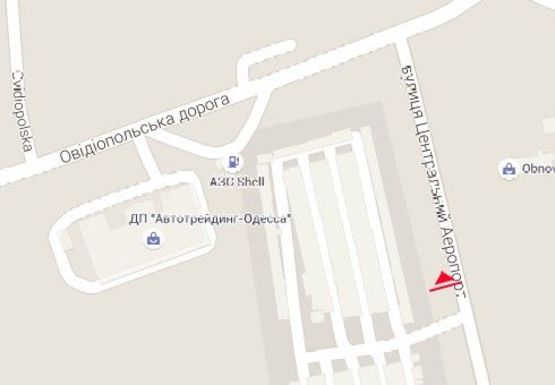 Схема рекламной плоскости по адресу Центральный Аэропорт ул. (№9)