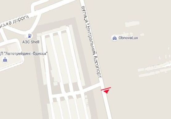 Схема рекламной плоскости по адресу Центральный Аэропорт ул. (№16)