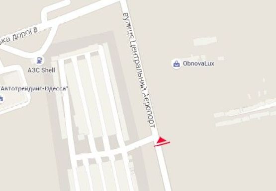 Схема рекламной плоскости по адресу Центральный Аэропорт ул. (№16)