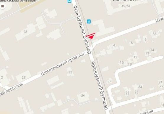 Схема рекламної площини за адресою Французький блв., 49/51