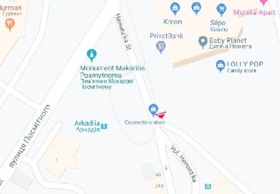 Схема рекламной плоскости по адресу Генуэзская ул. - пляж Аркадия